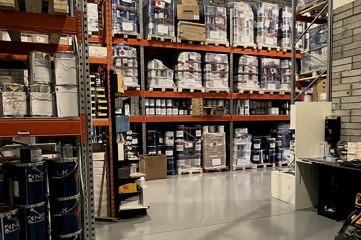 Novalk and Mirka stock on the racks at Axis Business Park, Tullamore